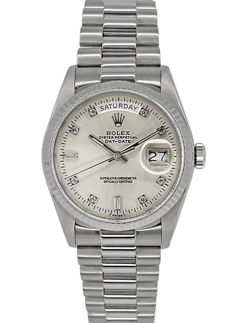 rolex silver day date watch|38mm Rolex Day-Date.